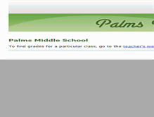 Tablet Screenshot of grades.palmsmiddleschool.org